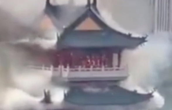 Incendio destruyó un pabellón de 1.500 años del templo Yongqing en China